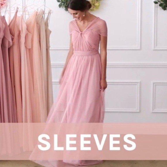 Birdy Grey Christina Convertible Tulle Dress In Dusty Blue. New With Tags. - Picture 9 of 16